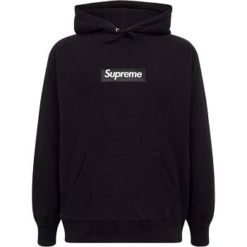 Sudadera Con Capucha Supreme White Logo Negras | Supreme 130FM